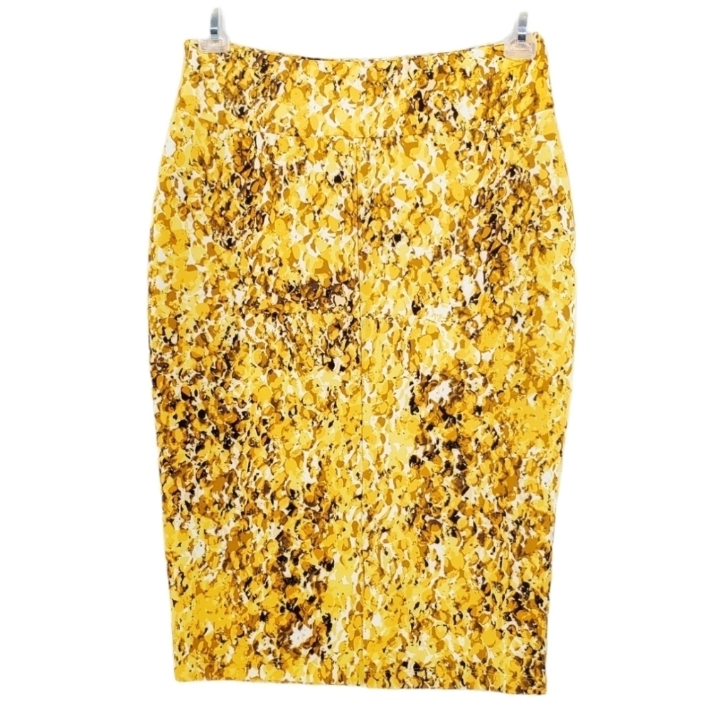 Carmen Marc Valvo Skirt M Floral Boho Chic Colorful Pencil Stretch Midi Cover